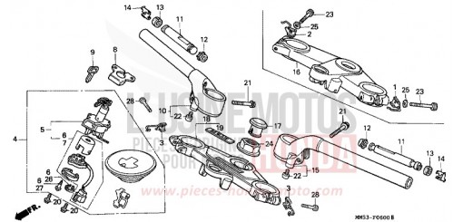 HANDLE PIPE/TOP BRIDGE CBR1000FK de 1989